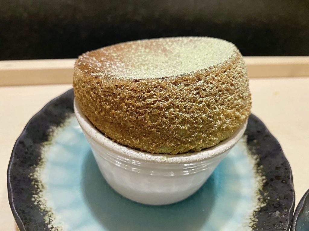 Matcha Souffle White Chocolate Ganache