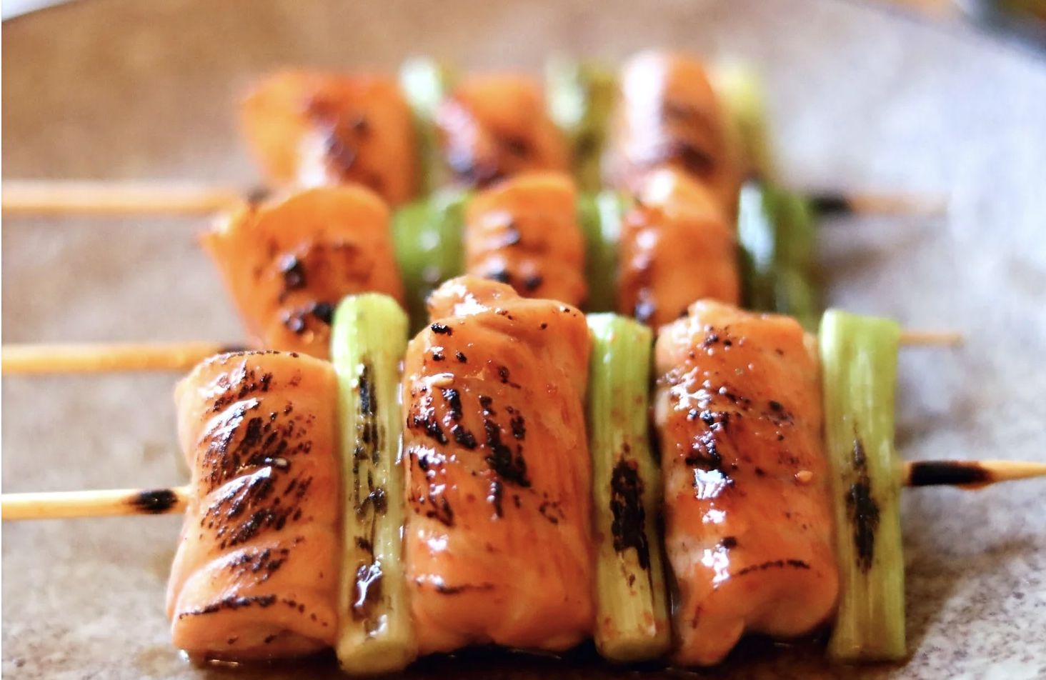 Salmon Yakitori