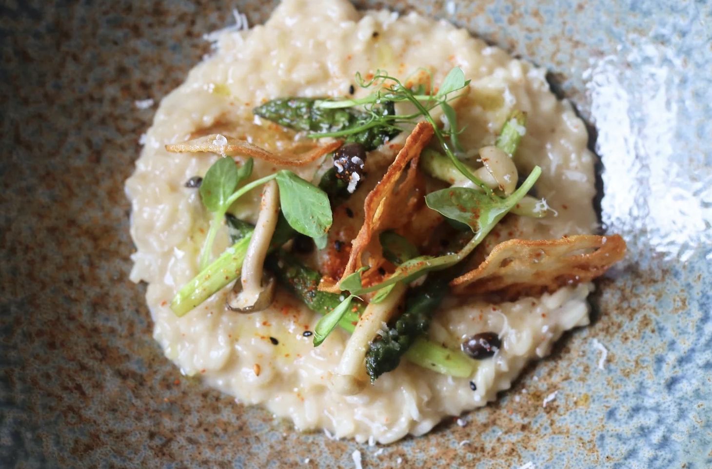 Red Miso Shimeji Risotto (vegetarian)