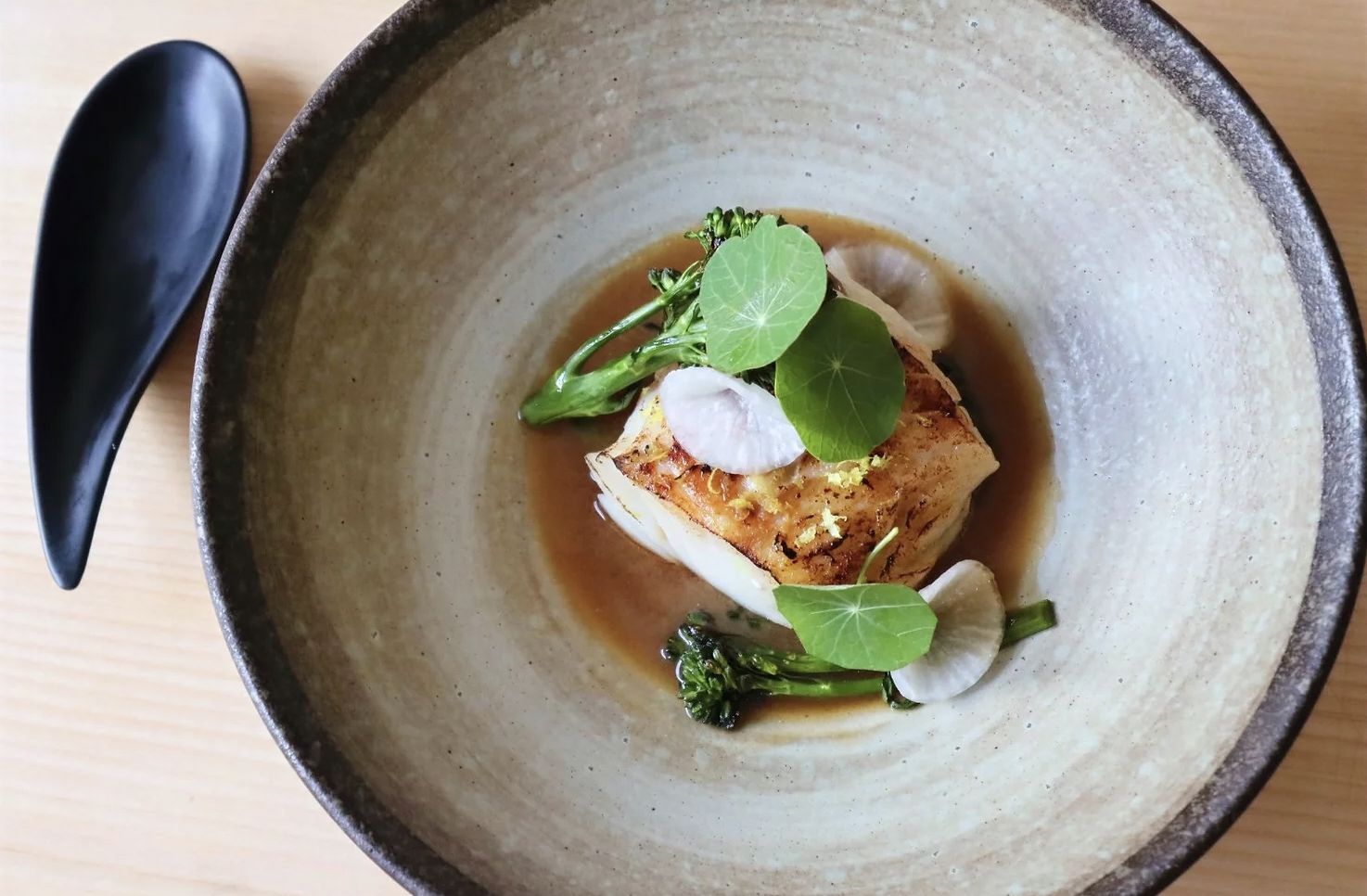 Seared Cod - Yuzu Miso Broth