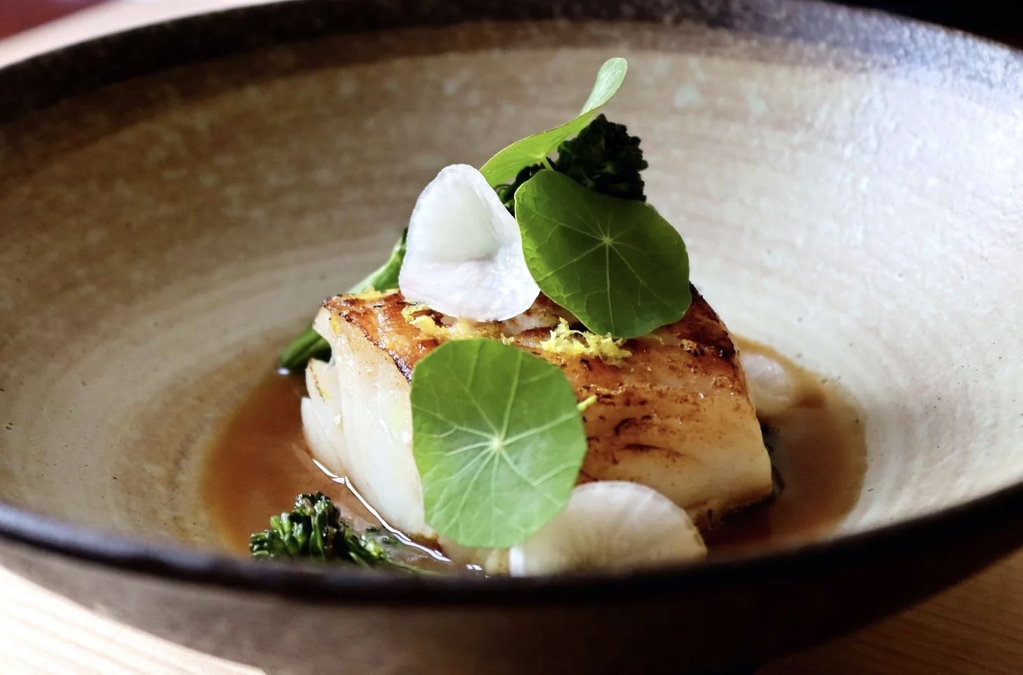 Seared Cod - Yuzu Miso Broth