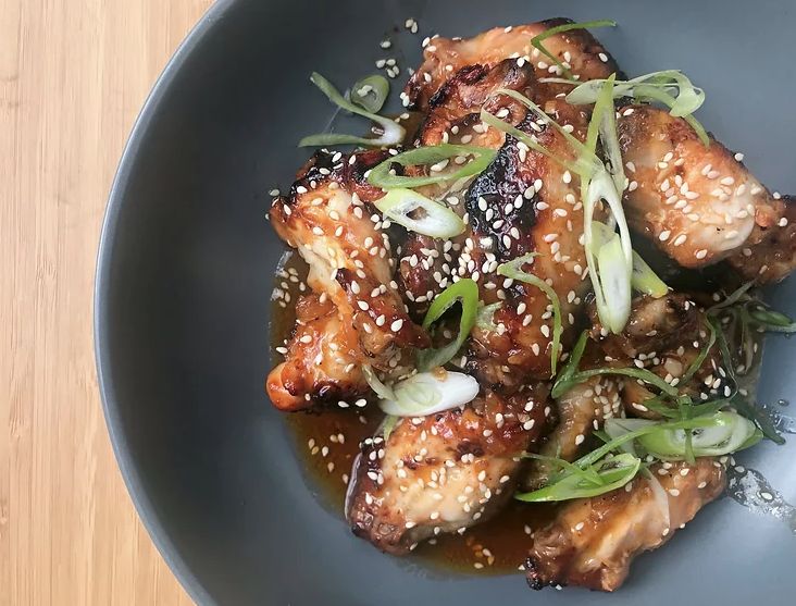 Grilled chicken wings with Honey Gochujang