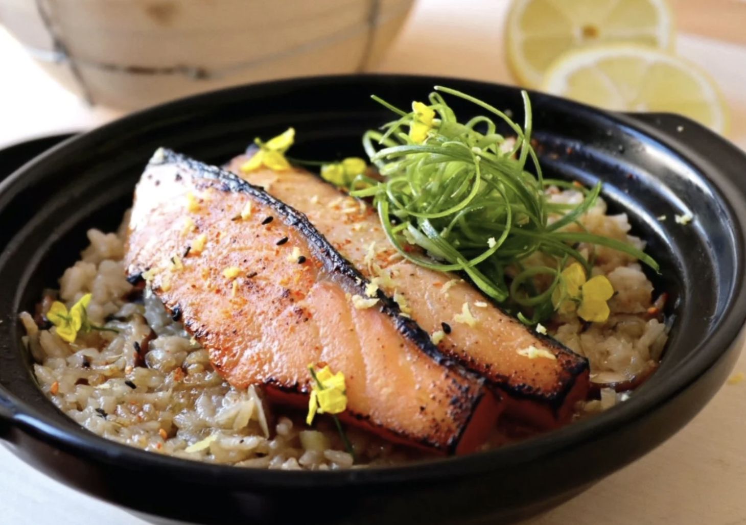 Miso Salmon Braised Rice