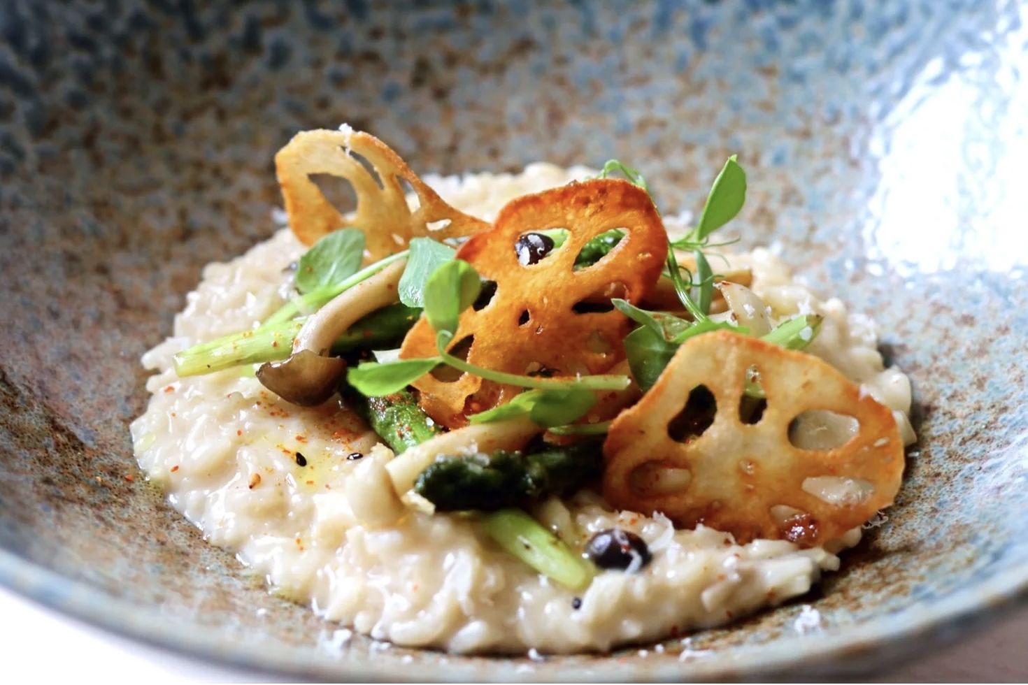 Red Miso Shimeji Risotto (vegetarian)