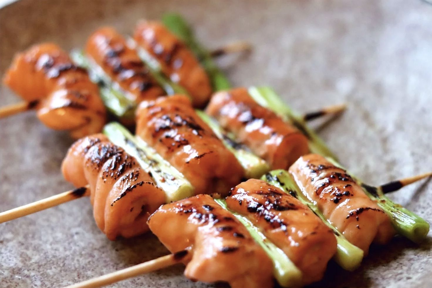 Salmon Yakitori