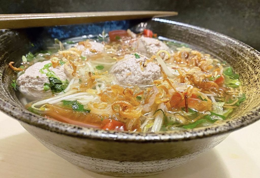 Brisket Meatball Noodle Soup