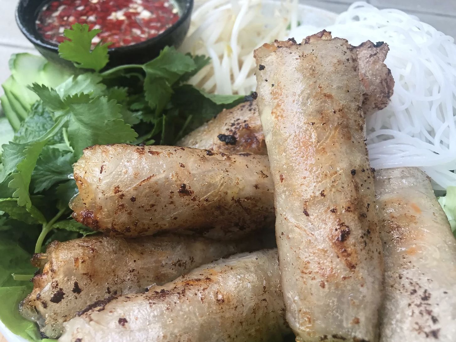 Bun Cha Gio Nuoc Cham (Vietnamese spring roll salad)
