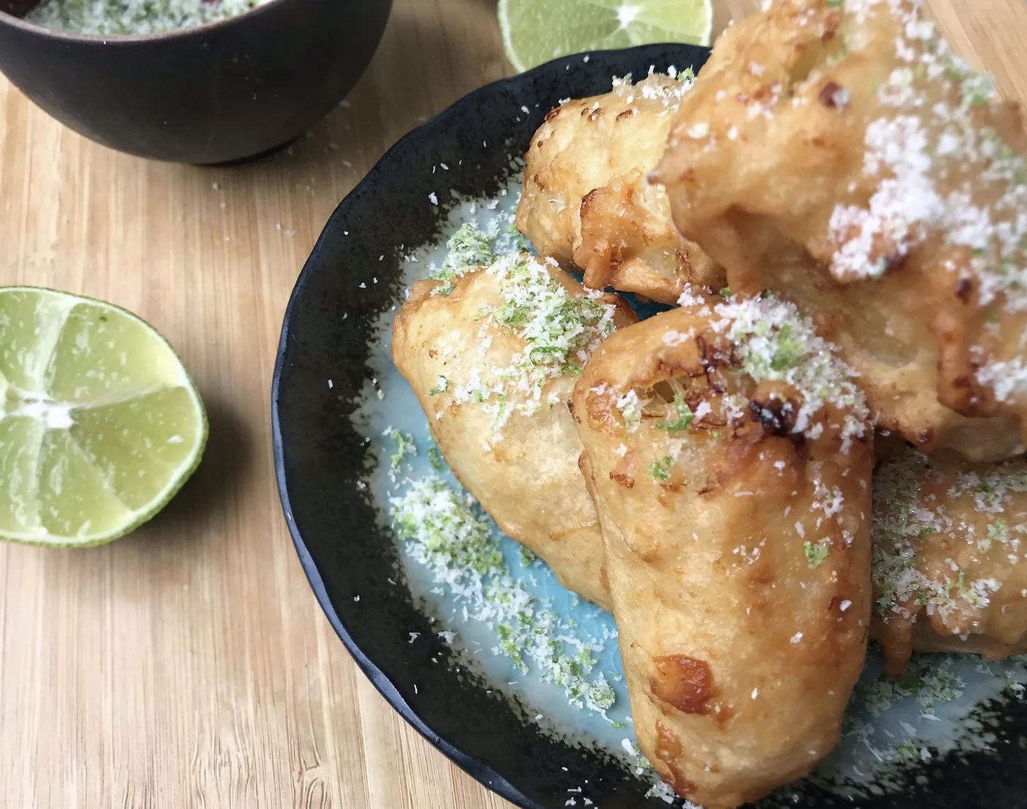 Coconut Lime Banana Fritters